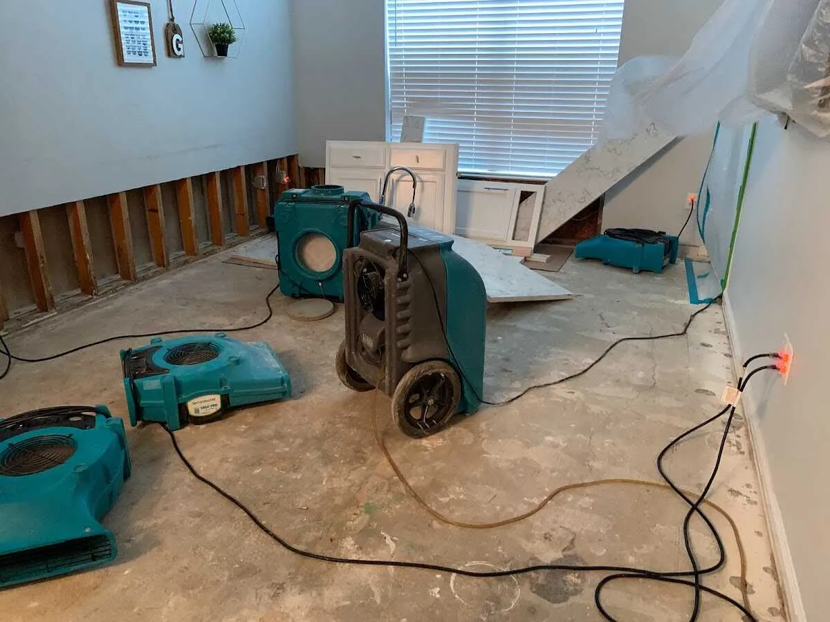 Dehumidifier in flood-cut room for Water Extraction & Removal in Bethesda